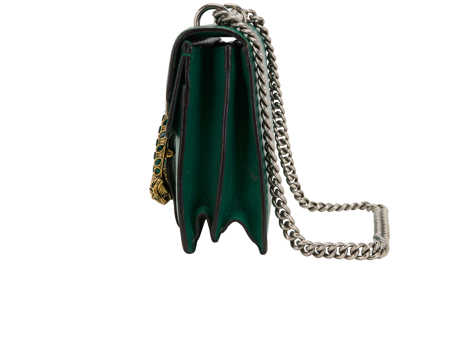 Medium Dionysus, &pound;695, Handbags, Green, Leather, Bottom view